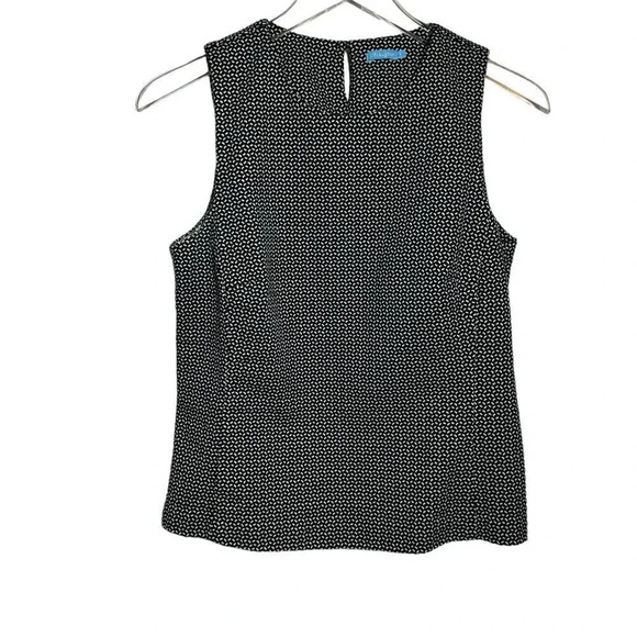 J. McLaughlin sleeveless black & white top size 8 high neck wear to work - Picture 1 of 9